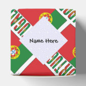 ポルトガル国旗のタイル貼りパーソナライズされた フェイバーボックス (上部)