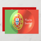 ポルトガル国旗のデザインany大事な行事 招待状 (正面/裏面)