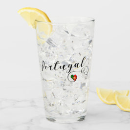 ポルトガル国旗のハートデザイン，ポルトガル タンブラーグラス