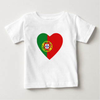 ポルトガル国旗のハートTシャツ ベビーTシャツ