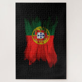 ポルトガル国旗のブラシのストローク、国旗 ジグソーパズル (縦)