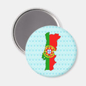 ポルトガル国旗の地図フルサイズ マグネット (正面/裏面)