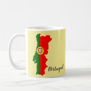 ポルトガル国旗の地図 コーヒーマグカップ