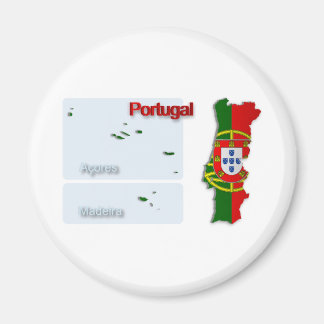ポルトガル国旗の地図_2 マグネット