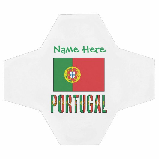 ポルトガル国旗の緑の個人用設定 サッカーボール (フラット)