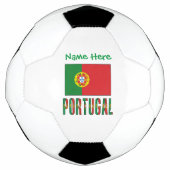ポルトガル国旗の緑の個人用設定 サッカーボール (正面)