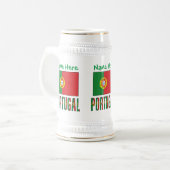 ポルトガル国旗の遺産をカスタマイズ ビールジョッキ (正面左)