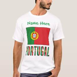 ポルトガル国旗の遺産 メンズパーソナライズドTシャツ Tシャツ