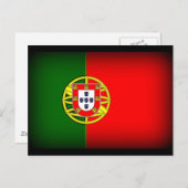 ポルトガル国旗の黒いエッジ ポストカード (正面/裏面)