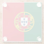 ポルトガル国旗を持つガラスコースター ガラスコースター (裏面)