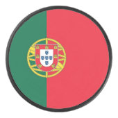 ポルトガル国旗を持つ愛国的なホッケーパック アイスホッケーパック (正面)