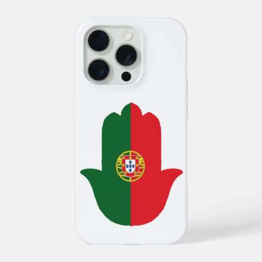 ポルトガル国旗を持つ手 iPhoneケース (裏面)