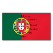 ポルトガル国旗を掲げた名刺マグネット マグネット名刺 (正面)