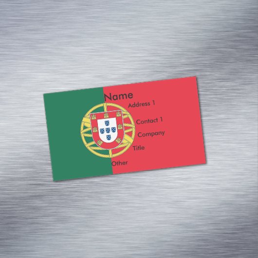 ポルトガル国旗を掲げた名刺マグネット マグネット名刺 (インサイチュ)