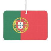 ポルトガル国旗を掲げた車の新入生 カーエアーフレッシュナー (正面)