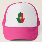 ポルトガル国旗を掲げたHAND キャップ (正面)