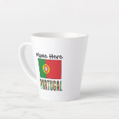 ポルトガル国旗カスタマイズネーム カフェラテマグ (左アングル)