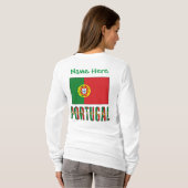 ポルトガル国旗グリーンカスタマイズTシャツ Tシャツ (裏面フル)