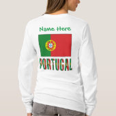 ポルトガル国旗グリーンカスタマイズTシャツ Tシャツ (裏面)