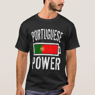 ポルトガル国旗ポルトガル誇りを持った電源バッテリTee F Tシャツ