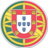 ポルトガル国旗 シール (正面)