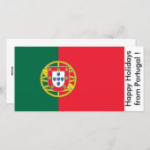ポルトガル国旗、ポルトガルからのハッピーホリデー シーズンカード (正面/裏面)