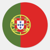 ポルトガル国旗 ラウンドシール (正面)