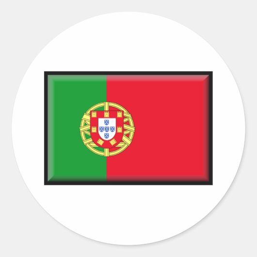 ポルトガル国旗 ラウンドシール (正面)