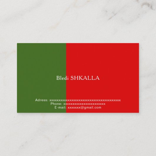 ポルトガル国旗 名刺 (裏面)