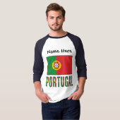 ポルトガル国旗 名前入り Tシャツ (正面フル)