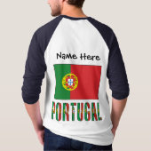 ポルトガル国旗 名前入り Tシャツ (裏面)