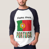 ポルトガル国旗 名前入り Tシャツ (正面)