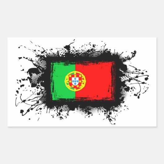 ポルトガル国旗 長方形シール (正面)