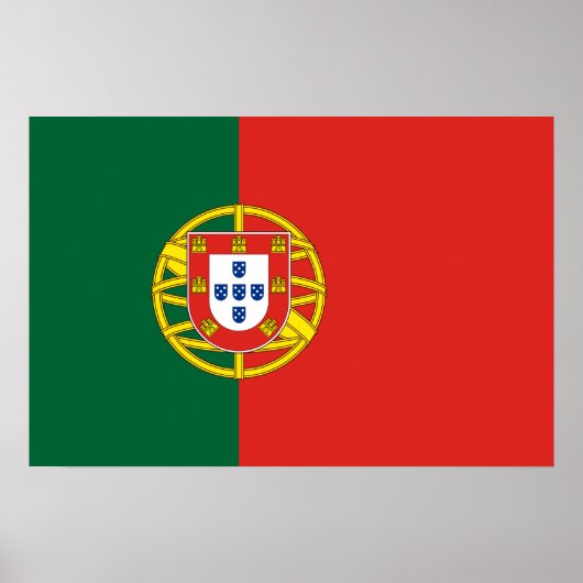 ポルトガル国旗Bandeira De Portugal ポスター (正面)