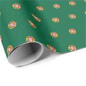 ポルトガル国点々のある旗 ラッピングペーパー (ロールコーナー)