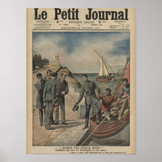 ポルトガル国王マヌエル2世のお別れ ポスター (正面)
