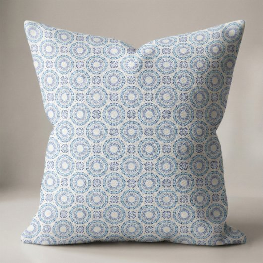 ポルトガル地中海ののアズレジョの青いタイル模様 ファブリック