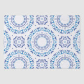 ポルトガル地中海ののアズレジョの青いタイル模様 薄葉紙 (正面)