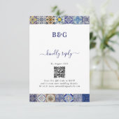 ポルトガル地中海のタイルのパタ結婚ーン エンクロージャーカード (スタンド正面)