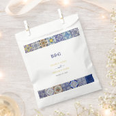 ポルトガル地中海のタイルのパタ結婚ーン フェイバーバッグ (クリップ留めされた状態)