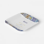 ポルトガル地中海のタイルのパタ結婚ーン ペーパープレート (傾斜あり)