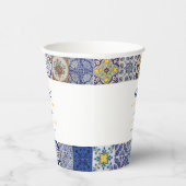 ポルトガル地中海のタイルのパタ結婚ーン 紙コップ (右)