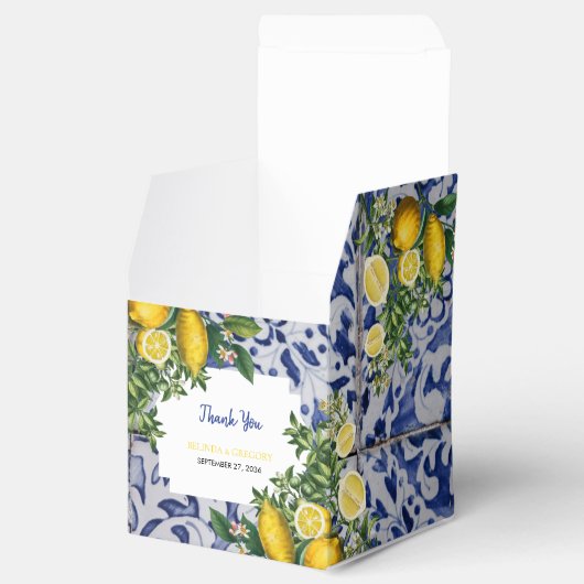 ポルトガル地中海のタイルのレ結婚モン フェイバーボックス (オープン)