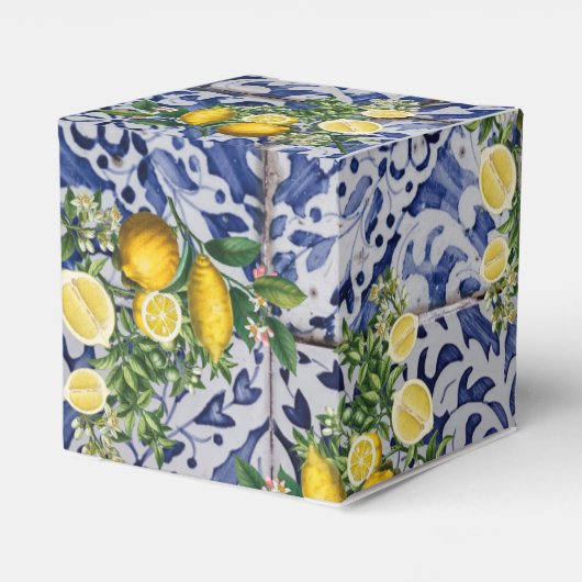 ポルトガル地中海のタイルのレ結婚モン フェイバーボックス (裏面サイド)