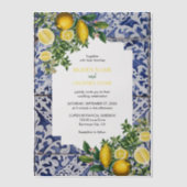 ポルトガル地中海のタイルのレ結婚モン ベラム紙招待状 (正面)