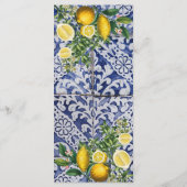 ポルトガル地中海のタイルのレ結婚モン メニュー (裏面)