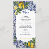 ポルトガル地中海のタイルのレ結婚モン メニュー (正面/裏面)