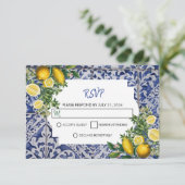 ポルトガル地中海のタイルのレ結婚モン 出欠カード (スタンド正面)