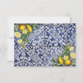 ポルトガル地中海のタイルのレ結婚モン 出欠カード (裏面)