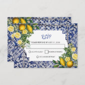 ポルトガル地中海のタイルのレ結婚モン 出欠カード (正面/裏面)